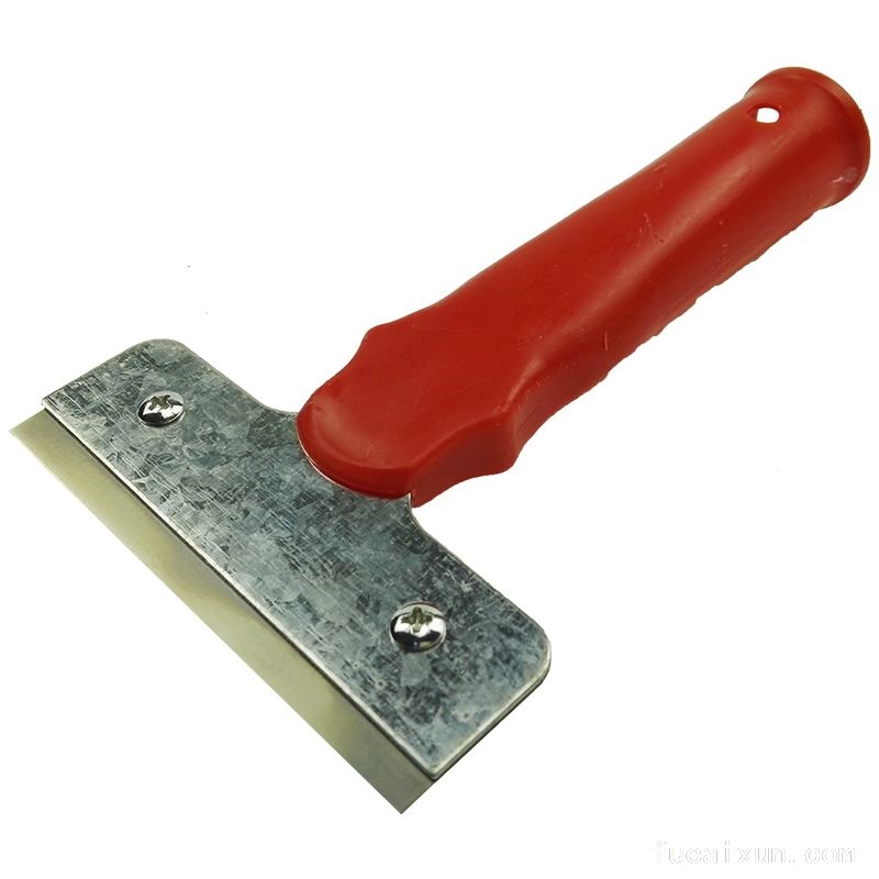 红色塑料短柄铁头清洁刀 铲刀 推刀
